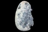 Crystal Filled Celestine (Celestite) Egg Geode - Madagascar #98842-3